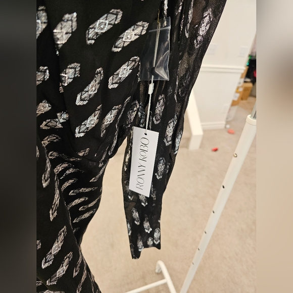 Ronny Kobo - Astrid Fil Coupé Chiffon Dress - Picture 7 of 9